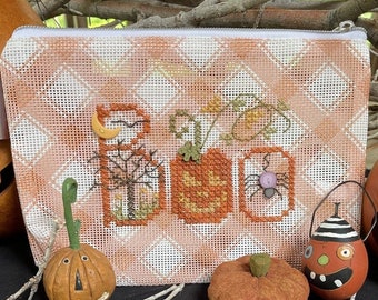 Counted Cross Stitch Pattern, Boo Mini Bag, Craft Room Decor, Pincushion, Halloween Decor, Notions Bag, Shepherd's Bush, PATTERN ONLY