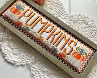 Counted Cross Stitch Pattern, Pumpkins, Word Swap, Stitching Decor, Word Play, Stitching with the Housewives, PATTERN ONLY