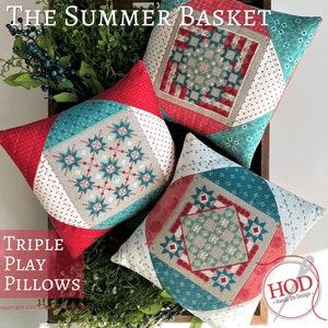 Counted Cross Stitch Pattern, The Summer Basket, Patriotic Decor, Americana, Pillow Ornaments, Hands on Design, PATTERN ONLY