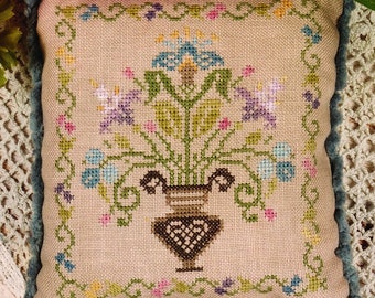 Counted Cross Stitch Pattern, Budding Bouquet-Spring, Pillow Ornaments, Bowl Fillers, Motifs, Jeannette Douglas, PATTERN ONLY