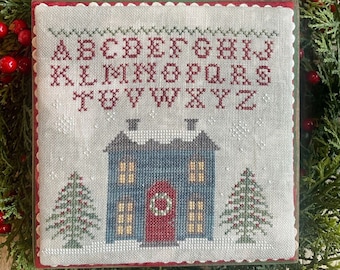 Counted Cross Stitch, Winter Sampler, Christmas Decor, Wreath, Evergreen, Alphabet, Annie Turner, The Proper Stitcher, PATTERN ONLY