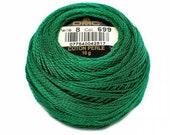 DMC Perle Cotton, Size 8, DMC 699, Pearl Cotton, Christmas Green, Embroidery Thread, Embroidery Thread, Punch Needle, Penny Rugs, Applique