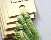 Classic Colorworks, Lemon Lime, CCT-019, 5 YARD Skein, Hand Dyed Cotton, Embroidery Floss, Counted Cross Stitch,Hand Embroidery Thread
