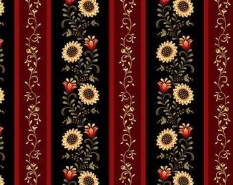 Quilt Fabric, Count Your Blessings, Sunflowers, Sunflower Border, Border Strip, Cotton Quilting Fabric, Color Principle, Henry Glass Fabrics