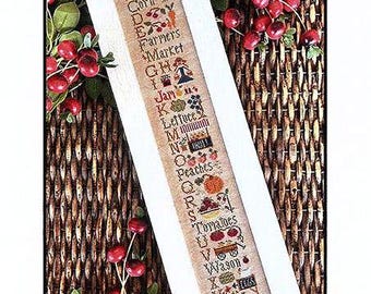 Counted Cross Stitch Pattern, Farmer's Market ABC's, Alphabet Sampler, Country Farmhouse,  Harvest, Little House Needleworks, PATTERN ONLY