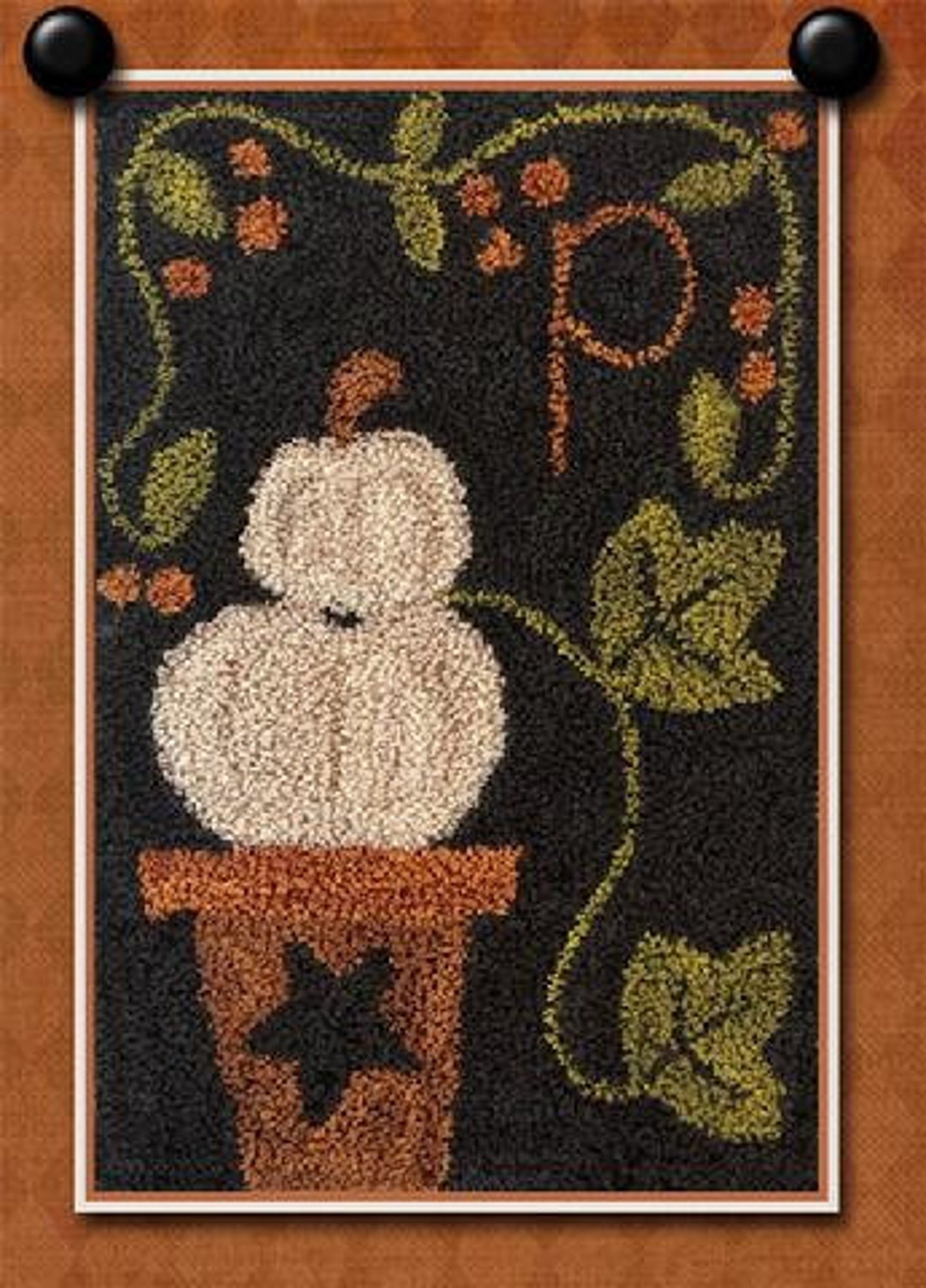 Punch Needle Pattern, P is for Pumpkin, White Pumpkins, Fall Decor ...