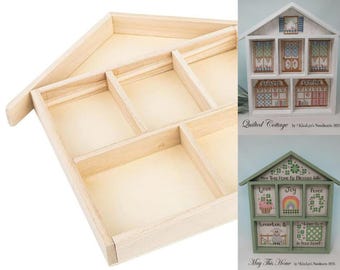 Wooden House Stand, Unfinished Display Frame, Around the House, Country Rustic, Six Section Tray, Home Decor, Montessori, Wooden Stand Only