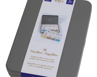 DMC Collector's Needle Tin, Embroidery Needles, Gold Needles, Tapestry Needles, Embroidery Needles, Crewel Embroidery, Heirloom Embroidery,