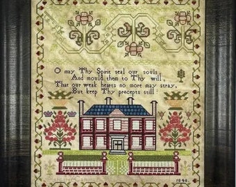 Counted Cross Stitch Pattern, Margaret Campbell, 1848 Sampler, Reproduction Sampler, Antique Reproduction, Needlemade Designs, PATTERN ONLY