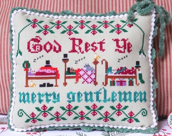 Counted Cross Stitch Pattern, God Rest Ye Merry Gentlemen, Christmas Decor, Christmas Ornament, Ornament, Lindy Stitches, PATTERN ONLY