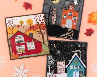 Home Sewn, Tiling Scenes, Machine Embroidery, Booklet with Redemption Code, Embellishment Kit, Kimberbell