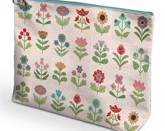 Project Bag, Gentler Times, Notions Bag, Zipper Project Bag, Vinyl Notions Bag, Zipper Pouch, Lori Holt, Riley Blake Designs