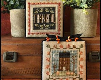 Counted Cross Stitch Pattern, Fall is in the Air,  Autumn Decor, Pumpkins, Fall Decor, Country Rustic, Little House Needlework, PATTERN ONLY