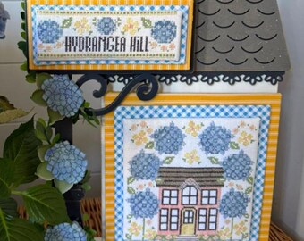 Counted Cross Stitch Pattern, Hydrangea Hill, Blooming Roots Series, Monthly Series, Flowers, Stitching Housewives, PATTERN ONLY
