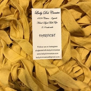 Twill Tape, Harvest, Lady Dot Creates, 3/4&quot; Twill Tape, Hand Dyed Twill, Cotton Twill, Sewing Notion, Sewing Accessory, Sewing Trim