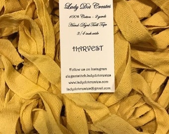 Twill Tape, Harvest, Lady Dot Creates, 3/4" Twill Tape, Hand Dyed Twill, Cotton Twill, Sewing Notion, Sewing Accessory, Sewing Trim