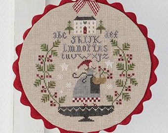 Counted Cross Stitch Pattern, En Hiver, In Winter, Sampler, Winter Decor, Holly Leaves, Berries, Stars, Collection Tralala, PATTERN ONLY