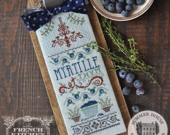 Counted Cross Stitch, Myrtille Et Thym, Blueberry & Thyme, French Kitchen Decor, Country Chic, Summer House Stitche Workes, PATTERN ONLY