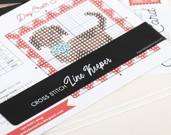 Magnetic Line Keeper, Cross Stitch Line Keeper, Cross Stitch Magnet, Chart Line Keeper, Reference Keeper, It's Sew Emma