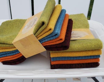 Wool, Autumn Magic, Wool Bundle, Wool Buddies, Felted Wool, Wool Chunk Pack, Overdyed Wool, Wool Applique, Felted Pack, Sew Cherished