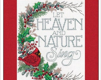 Counted Cross Stitch Pattern, Let Heaven & Nature Sing, Christmas Decor, Candles, Imaginating, Ursula Michael, PATTERN or KIT ONLY