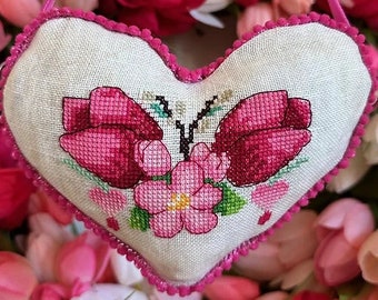 Counted Cross Stitch Pattern, Flora's Posies, The Tulip Cottage Collection, Summer Decor, Garden Decor, Motifs, Luhu Stitches, PATTERN ONLY