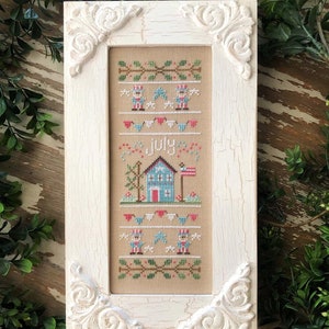 Counted Cross Stitch, Sampler of the Month, Christmas Decor, Cottage Decor, Evergreen, Country Cottage Needleworks, PATTERN ONLY image 8