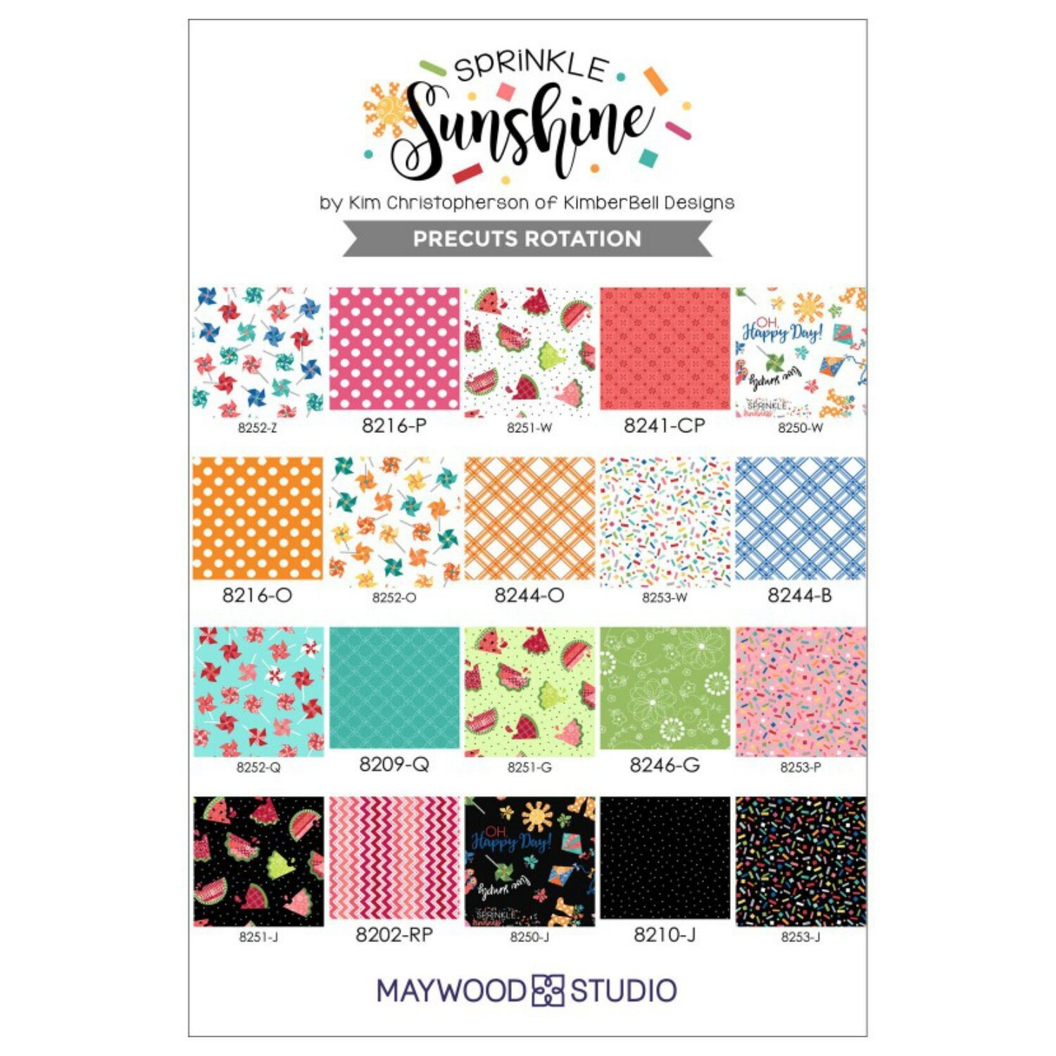 Sprinkle Sunshine, Maywood Studio, Jelly Roll, Cotton Strip, Quilt