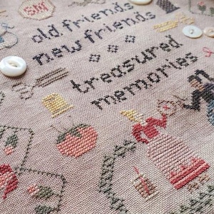 Counted Cross Stitch, Treasured Memories, Friendship Sampler, Beth Twist, Heartstring Samplery,  PATTERN ONLY