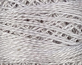 Valdani Thread, Size 8, 117, White Smoke Gray, Valdani Perle Cotton, Punch Needle, Embroidery, Penny Rugs, Hardanger, Wool Applique, Tatting