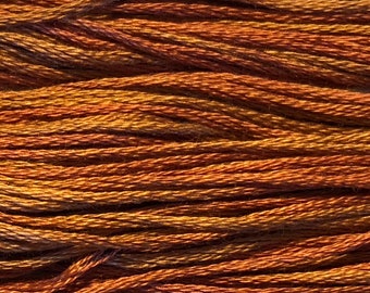 Weeks Dye Works, Cognac, WDW-2242, 5 YARD Skein, Hand Dyed Cotton, Embroidery Floss, Counted Cross Stitch, Embroidery, PunchNeedle