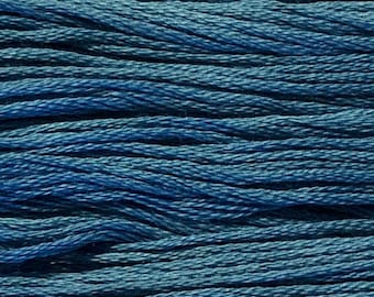 Weeks Dye Works, Bluecoat Blue, WDW-6550, 5 YARD Skein, Hand Dyed Cotton, Embroidery Floss, Counted Cross Stitch, Embroidery, PunchNeedle