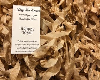 Ribbon, Grubby Toast, Ribbon Trim, Finishing Trim, Primitive Decor, Sewing Notion, Sewing Accessory, Sewing Trim, Lady Dot Creates