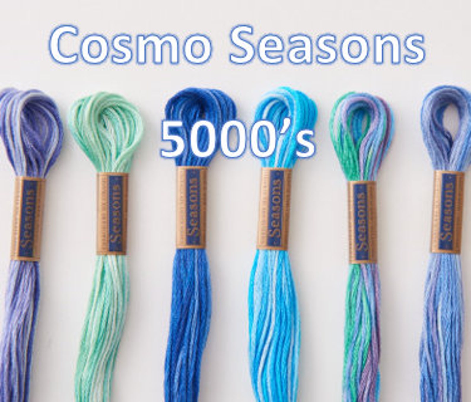 Lecien Japan Cosmo Seasons Stickgarn – Grün, 100% Baumwolle