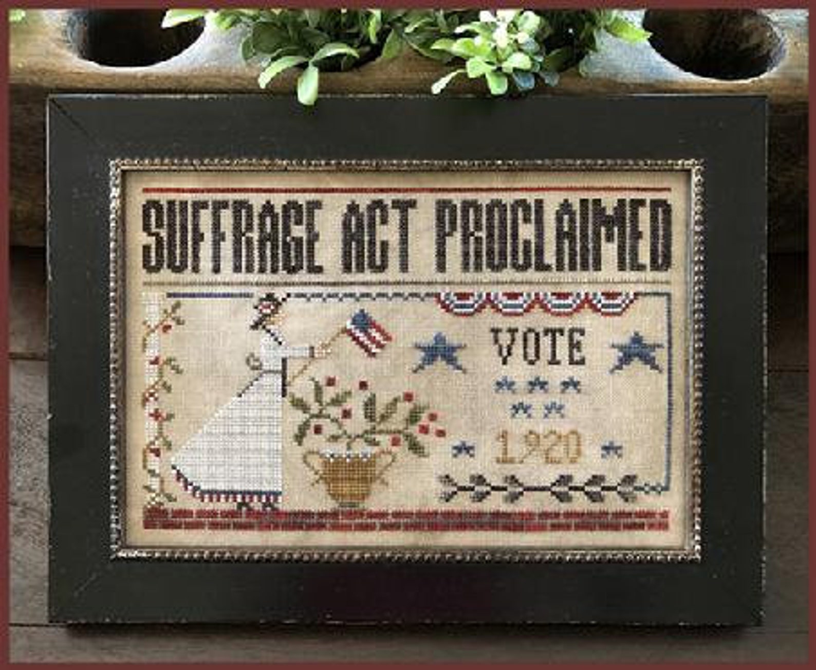 Counted Cross Stitch Pattern Suffrage Act Americana | Etsy