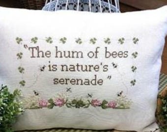 Counted Cross Stitch Pattern, Coniglietto Fortunato 2, Pillow Ornament, Bowl Filler, Bees, Shamrocks, Serenita di campagna, PATTERN ONLY