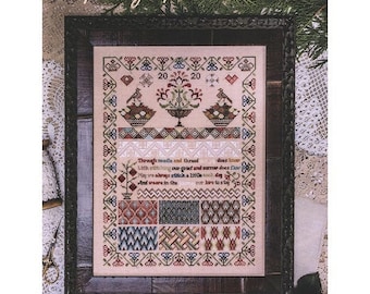 Counted Cross Stitch Pattern, Tapestry of Stitches, Quote Sampler, Flower Motifs, Quaker Style, Jeannette Douglas Designs, PATTERN ONLY