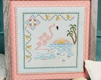 Counted Cross Stitch Pattern, Paradise Serenade, Ocean Life, Beach Decor, Flamingo, Seagulls, Wildflower Stitching, PATTERN ONLY