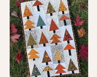 Quilt Pattern, Fall Colors, Applique Quilt, Fall Decor, Fall Trees, Autumn Decor, Fall Quilt, Wall Hanging, Suzn Quilts, PATTERN ONLY