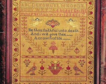 Counted Cross Stitch Pattern, Eliza Stephenson 1827, Reproduction Sampler, English Sampler, Inspirational, Lila's Studio, PATTERN ONLY