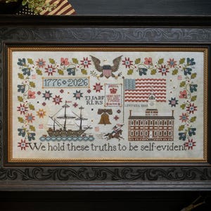 Counted Cross Stitch Pattern, America 250, Patriotic Decor, Americana Decor, Plum Street Samplers, PATTERN ONLY