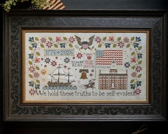 Counted Cross Stitch Pattern, America 250, Patriotic Decor, Americana Decor, Plum Street Samplers, PATTERN ONLY