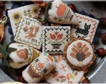 Counted Cross Stitch Pattern, Harvest, Festive Little Fobs, Sewing Accessory, Scissor Fob, Beth Twist, Heartstring Samplery, PATTERN ONLY