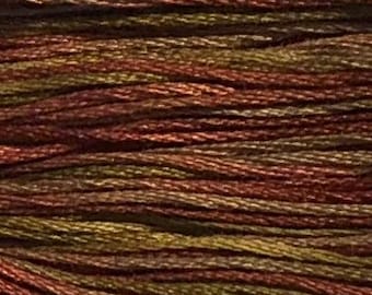 Weeks Dye Works, Tobacco Road, WDW-4155, 5 YARD Skein, Hand Dyed Cotton, Embroidery Floss, Counted Cross Stitch, Embroidery, PunchNeedle