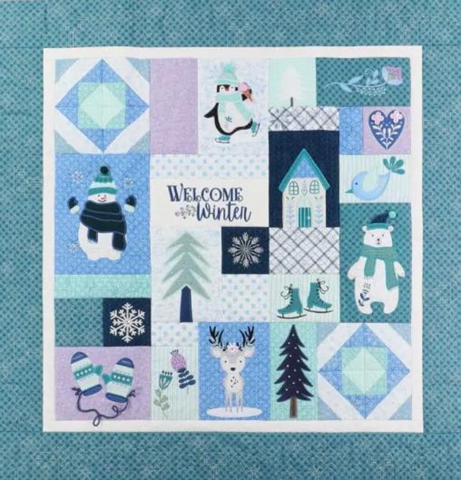 Enchanted Winter, Machine Embroidery, Quilt Fabric Kit, Instruction ...
