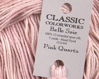 Belle Soie, Pink Quartz, Classic Colorworks, 5 YARD Skein, Hand Dyed Silk, Embroidery Silk, Counted Cross Stitch, Embroidery Thread