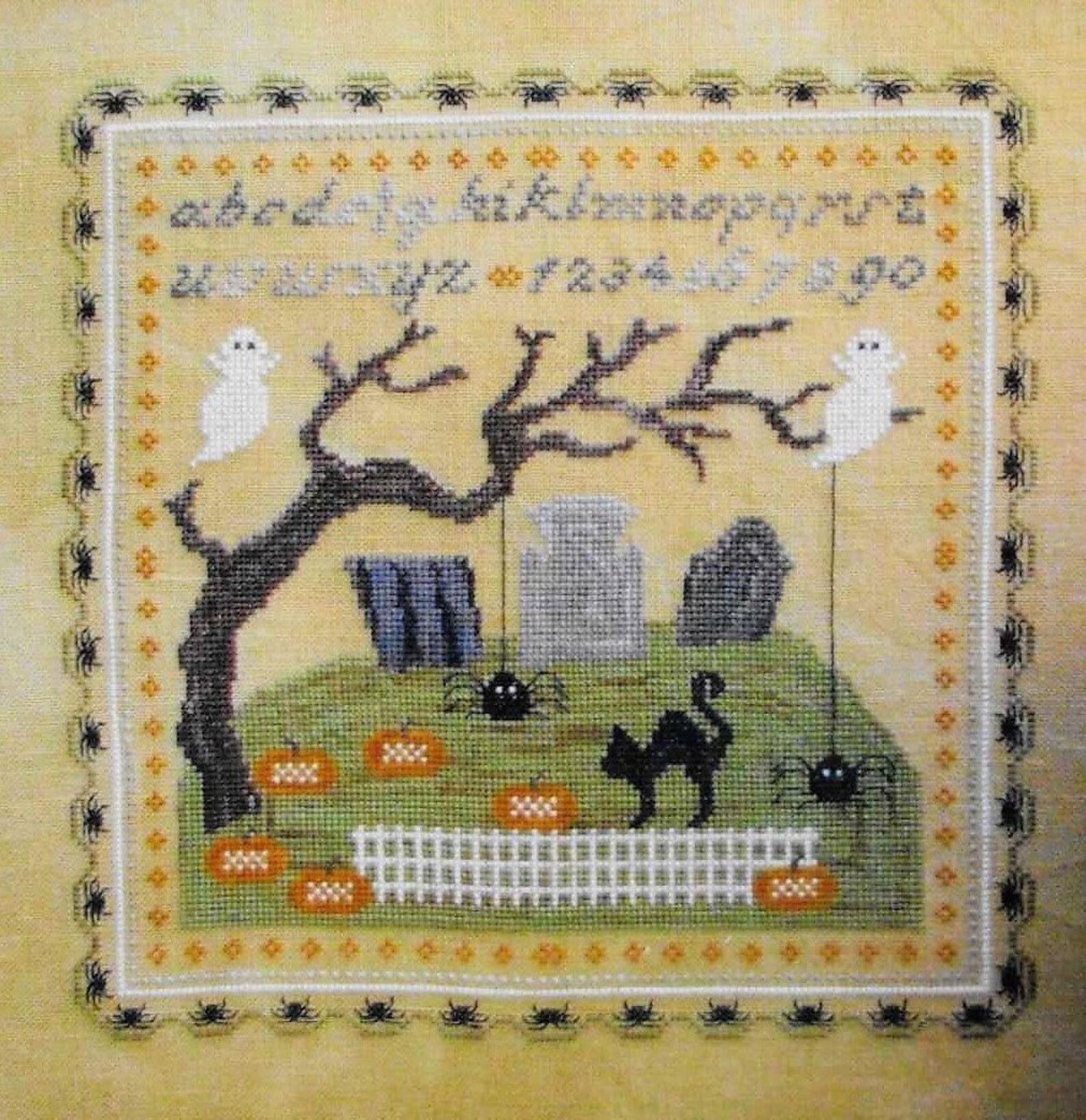 Counted Cross Stitch Pattern Creepy Halloween Halloween | Etsy