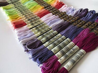 DMC Variegated Embroidery Floss Set, Full Set of 18 Colours, Variegated  Floss Bundle, DMC Thread Floss, Six Stranded Cotton Thread 