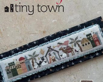 Counted Cross Stitch Pattern, Nativity Tiny Town, Christmas Decor, Nativity, Inspirational, Heart in Hand, PATTERN ONLY