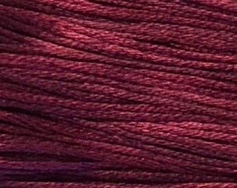 Weeks Dye Works, Bordeaux, WDW-1339, 5 YARD Skein, Hand Dyed Cotton, Embroidery Floss, Cross Stitch, Hand Embroidery, Punch Needle